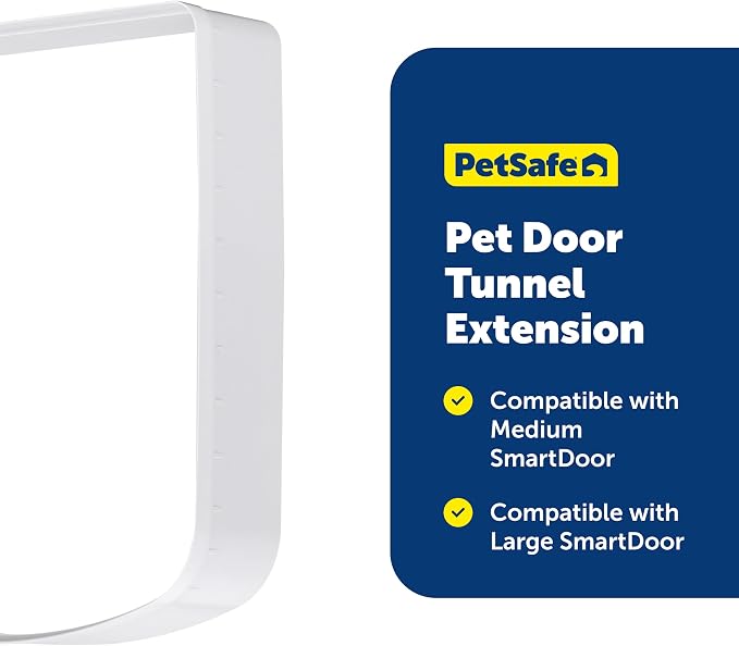 PetSafe SmartDoor Pet Door Tunnel Extension, Medium, ZAC19-17244 | Adds 2 in. Tunnel Depth for Thick Doors/Walls, Fits Medium SmartDoor (ZPA19-17252, PPA00-17254, PPA19-17256)