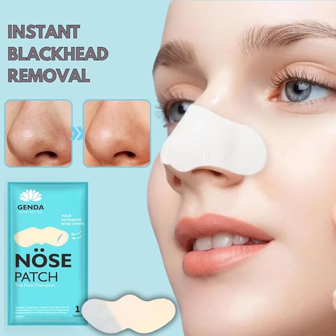 GENDA Blackhead Remover Nose Pore Strips for Deep Cleansing, Clears Black head and Instant Pore Unclogging - 12 Strips
