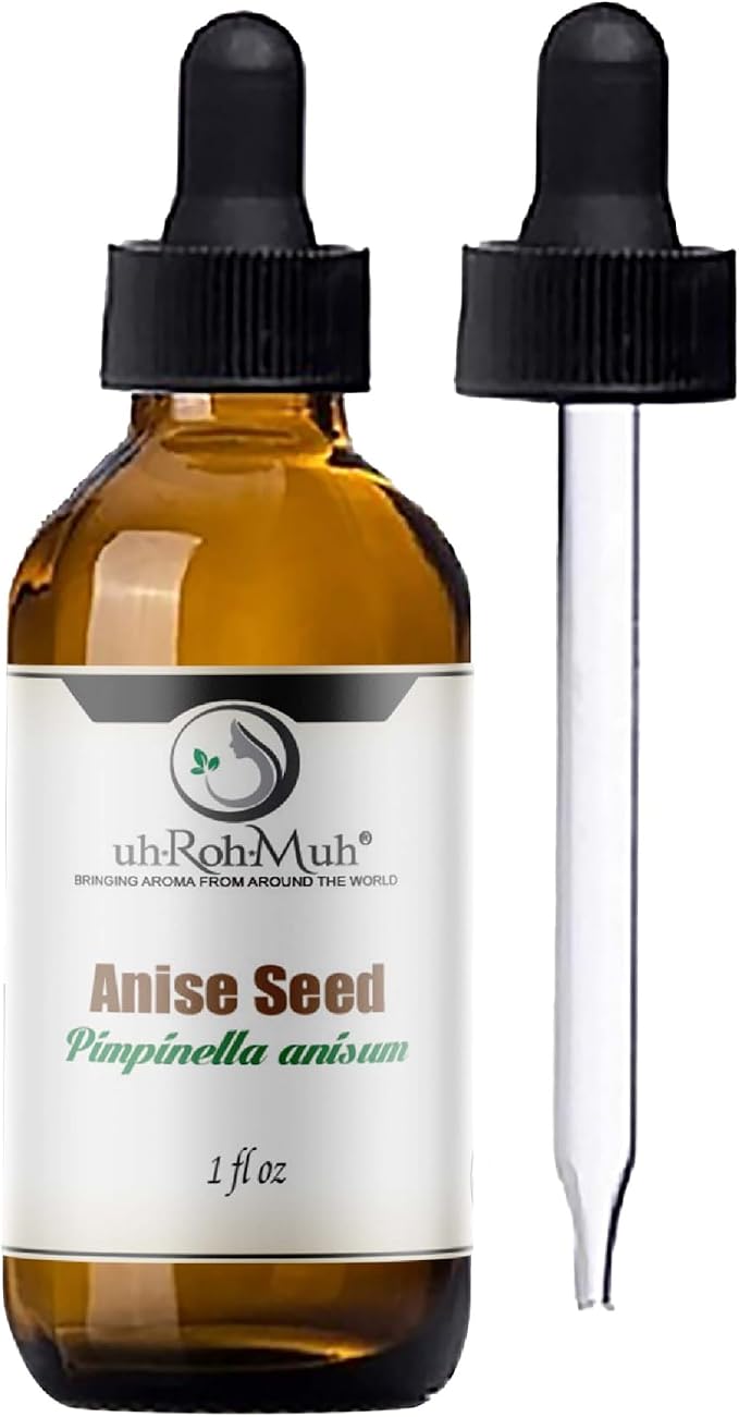Anise Seed Organic Essential Oil - Steam Distilled Pure Pimpinella Anisum Oil for Aromatherapy, Diffusers, Soap Making, Candle Making, Cosmetic Formulations Massage DIY Personal Care - Spain - 1 Fl Oz