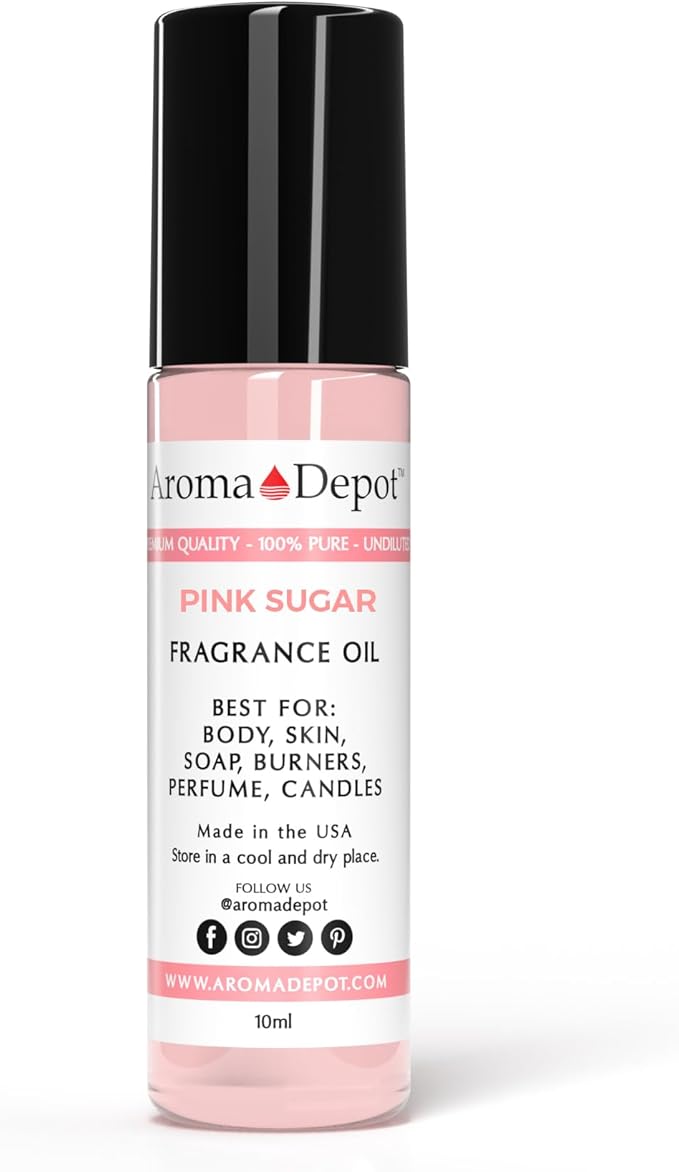 Aroma Depot Pink Sugar 10 ml. / .033 fl. oz. Roll-On Perfume I Skin Oil I Our Interpretation Premium Quality I Uncut I Fragrance Oil I Skin Safe I Add Aroma to Your DIY Projects