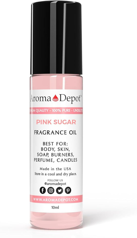 Aroma Depot Pink Sugar 10 ml. / .033 fl. oz. Roll-On Perfume I Skin Oil I Our Interpretation Premium Quality I Uncut I Fragrance Oil I Skin Safe I Add Aroma to Your DIY Projects
