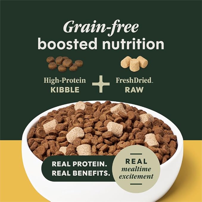 Instinct RawBoost, Dry Dog Food + Freeze Dried, Real Chicken, 10 lb. Bag | High-protein kibble with FreshDried raw bites, cage-free chicken, grain-free recipe, 6-in-1 health benefits