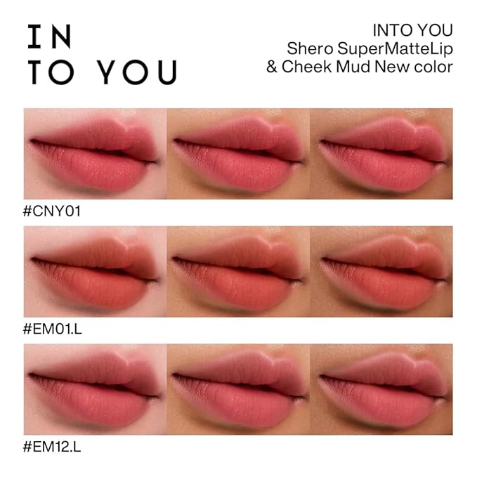 INTO YOU Matte Lipstick with Shimmer, Long Lasting Red Lip Stick for Women, Multi-Purpose for Lips and Cheek, Non-Fade, Makeup, Regal Red for Prosperity & Luxury, CNY01