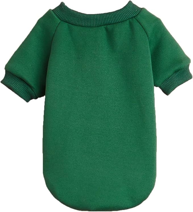 Soft Puppy Sweater for Small Dogs Winter Knit Pullover, Green XXS | Elastic Cuffs Pet Clothes, Holiday Party Matching, Fall Winter Daily Outfit, Soft Breathable Machine Washable Sweatshirt