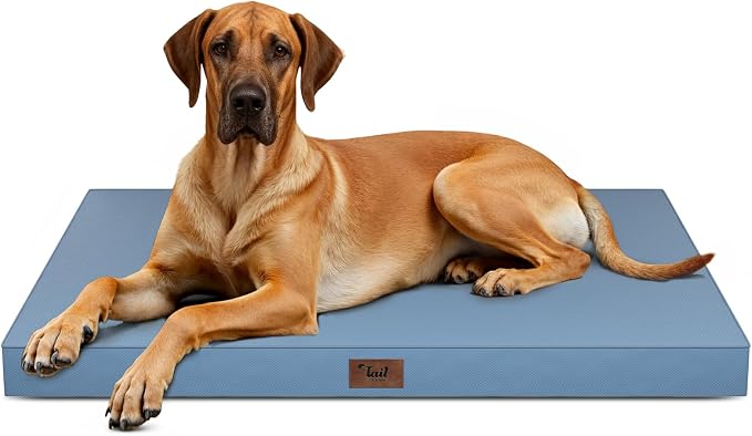 Jumbo Waterproof Orthopedic Dog Bed for Extra Large Dogs | Egg Crate Foam, Pressure Relief, Fits 54x37 Crates, Machine Washable 1680D Oxford Cover, Indoor & Outdoor Use, Up to 150 lbs