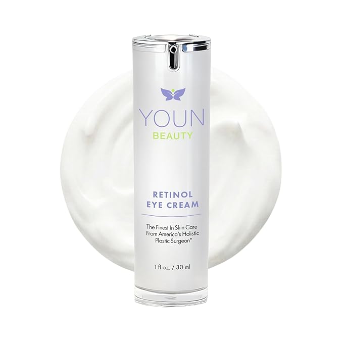 YOUN Beauty Retinol Eye Cream by Plastic Surgeon Dr. Anthony Youn | Paraben-Free Night Eye Cream with Liposomal Retinol & Hyaluronic Acid | Under Eye Cream for Hydration and Skin Firming, 1 Fl Oz