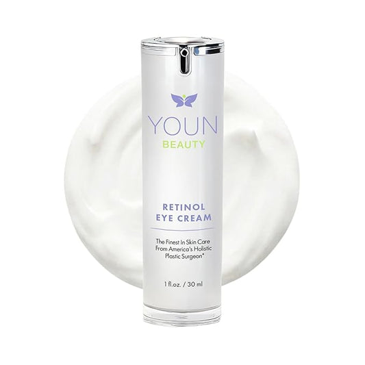 YOUN Beauty Retinol Eye Cream by Plastic Surgeon Dr. Anthony Youn | Paraben-Free Night Eye Cream with Liposomal Retinol & Hyaluronic Acid | Under Eye Cream for Hydration and Skin Firming, 1 Fl Oz