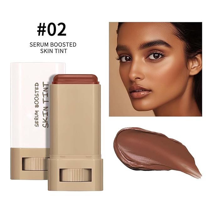 Beauty Balm Serum Boosted Skin Tint – Hydrating Tinted Moisturizer, Lightweight Solid Tinted Foundation Stick for Flawless, Sheer to Medium Coverage, Radiant & Dewy Finish, All-Day Wear (2#, 1)