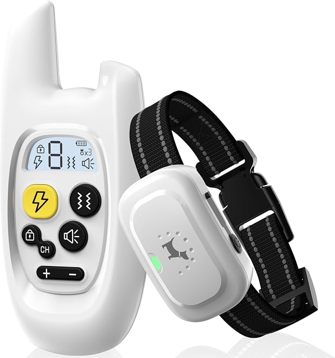 Dog Shock Collar with Remote Control- [Newly Upgraded] Training Collar for Small Medium Large Dogs, Electric Collar for Dogs Training Rechargeable, E Collar with Beep, Vibration & Shock-Lock Keypad