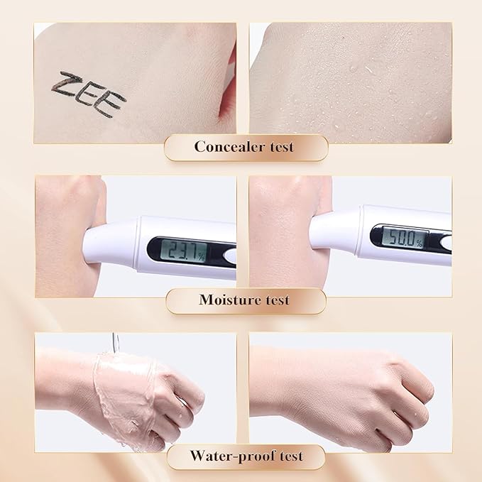 Air Cushion CC Cream - Long-Lasting Brightening Mushroom Head BB Cream Foundation for Face Makeup, Moisturizing Full Coverage Self Adjusting Concealer for Even Skin Tone, Medium Deep, 1 PCS
