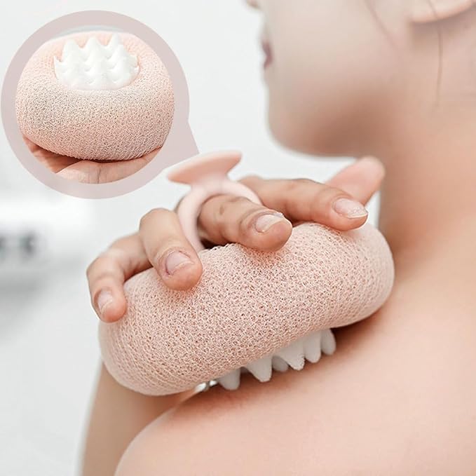 Super Soft Sunflower Suction Cup Bath Ball, 2024 Upgraded 2-in-1 Sunflower Bath Ball Exfoliating Bath Sponge Cleaning Brush, Sponge Mesh Pouf Shower Ball for Women, Men Shower (Colorful-4)