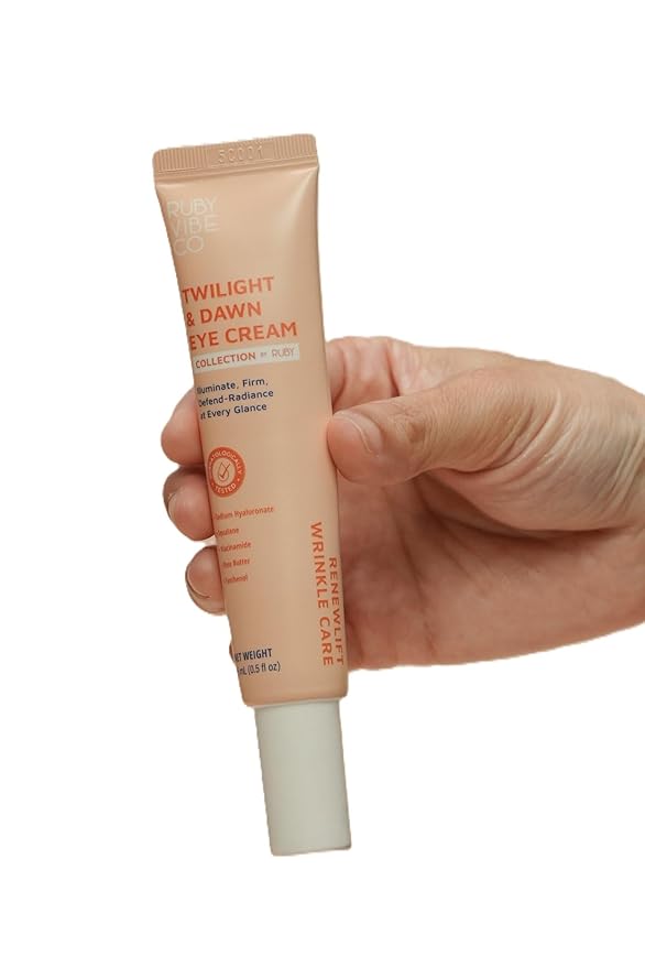 RUBY VIBE CO Hydrating Eye Cream, Eye Moisturizer & Eye Repair Cream with Niacinamide, Hyaluronic Acid, Shea Butter, Squalane & Panthenol, Night Eye Cream for All Skin Types. 15 ml