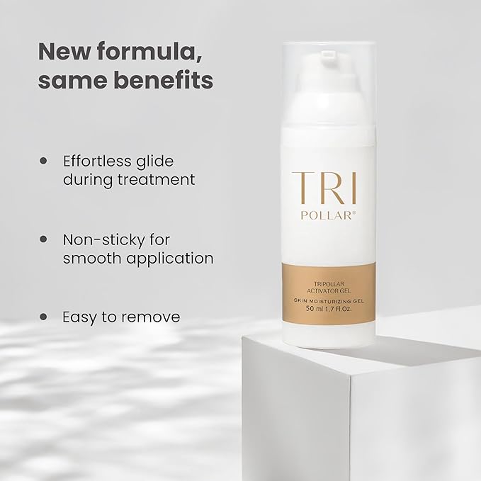 TriPollar Activator Gel - Lightweight Gel for Radio Frequency Treatments - Enhances Anti-Aging Results of RF devices - Supports Skin Elasticity (1.69 oz) (Clear)