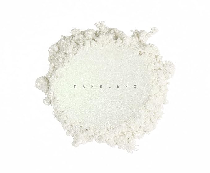MARBLERS Glitter Mica Powder [Snow Prism] 0.14oz (4g) | Glitter Mica | Highly Pigmented | Non-Toxic, Vegan, Cruelty-Free | Eyeshadow, Body Butter, Nail Polish, Nail Art | Party, Body, Face Makeup