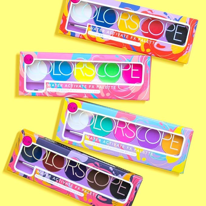 Jcat Beauty 1 Professional [ CSP103 : Bright Pastel ] Colorscope Water Activate FX Palette Eyeliner w/Brush + Free Zipper Bag