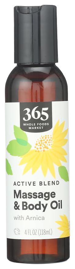 365 by Whole Foods Market Massage Oil Active Blend With Arnica, 4 FZ