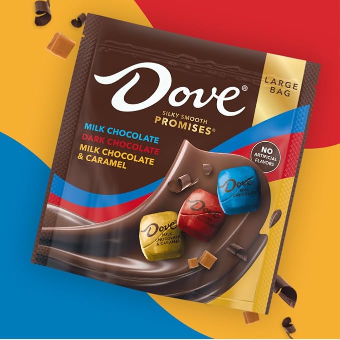 DOVE PROMISES Easter Milk Chocolate, Dark Chocolate, and Milk Chocolate & Caramel Variety Assortment, 14.08 Oz Large Bag