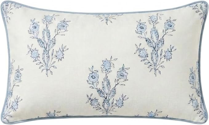 Mary Lumbar Grandmillennial Pillow Cover Only, 12"x20" for Couch, Bed, Chair