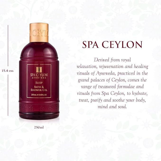 SPA CEYLON SLEEP Bath & Shower Gel | Mild Cleansing Formula | Calming & Relaxing | Nourishes Skin | Vegetarian | Suitable for all skin types