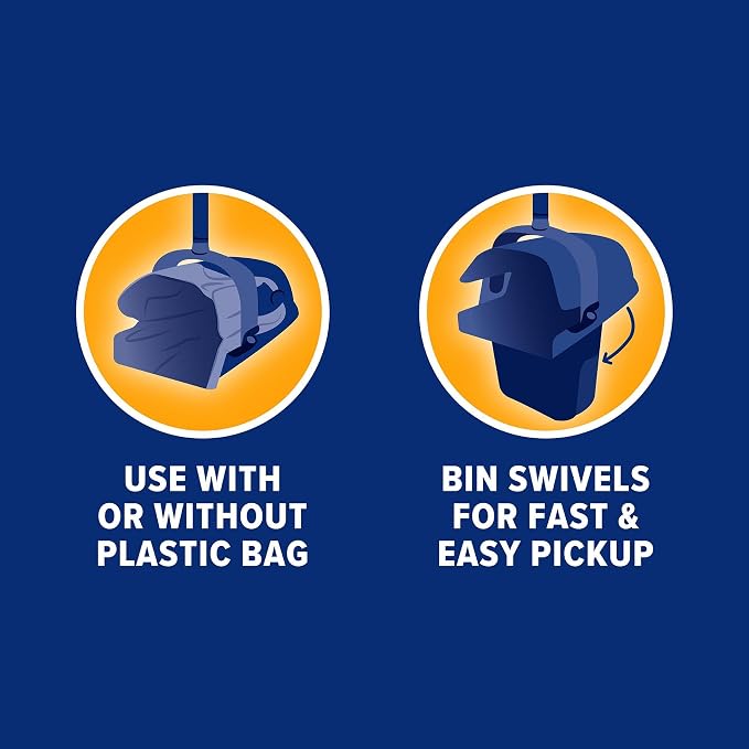 Arm and Hammer Heavy-Duty Dog Pooper Scooper for XL Dogs, Yard Cleanup | Heavy Duty Design Built for XL Dogs and Outdoor Yard Use, Includes an Attached Bag Holder and 2 Waste Bags Included