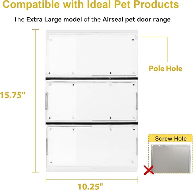 Airseal Pet Door Replacement Flap,Compatible with Ideal Pet