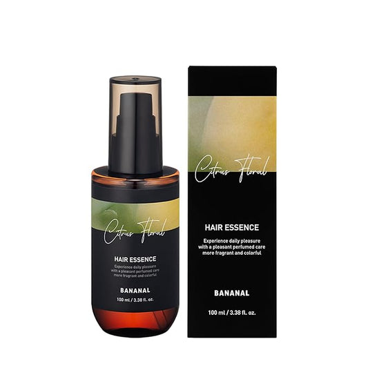 2-in-1 Korean Hair Perfume Oil & Serum with Morrocan Argan Oil & 12 Amino Acids for Dry, Damaged, Glass Hair Shine & Frizz-Control – Paraben & Alcohol-Free – Citrus Floral – 100ml / 3.38 fl oz