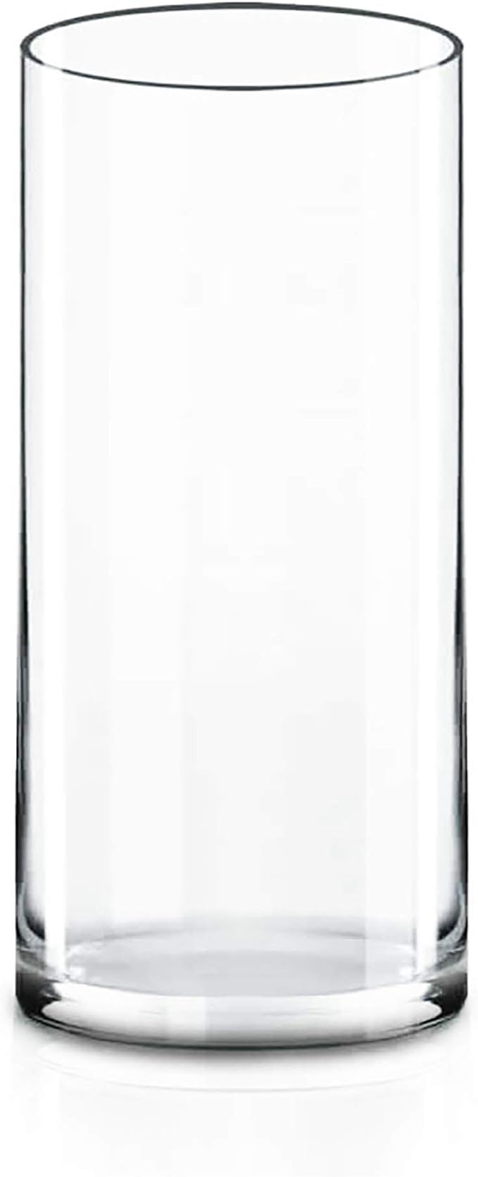 CYS Excel Clear Glass Cylinder Vase (H:9" D:4") Flower Vase Centerpieces Hurricane Floating Candle Holder