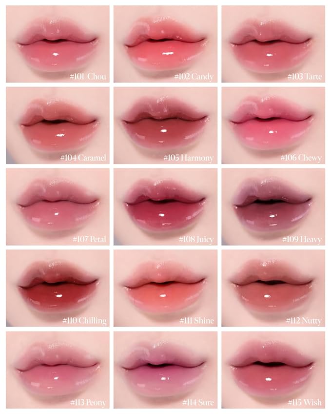 CORLAHAZE Glow Lock Jelly Tint 106 Chewy 4g, Hydrating Jelly Glow Lip Stain, Glass-Like Shine Lip Gloss, Long-Lasting Color, Moisturizing Lip Enhancer, Collectible Lock-Shaped Design, Korean Makeup