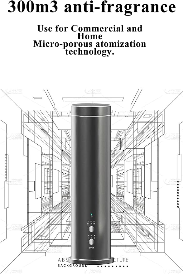 Waterless Essential Oil Diffuser 1000 Sq Ft, Nebulizing Diffuser with Remote & Timer, Adjustable Mist, Mood Light, Plug-in Aromatherapy for Home Office Hotel, Silver M202S