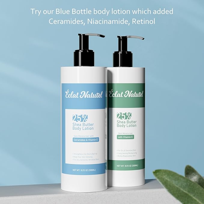 Body Lotion with 25% Shea Butter, Vitamin E & Ceramide, Deep Moisturizing Hydrating Body Lotion for Dry Skin, 10.15 Fl Oz (Pack of 2)