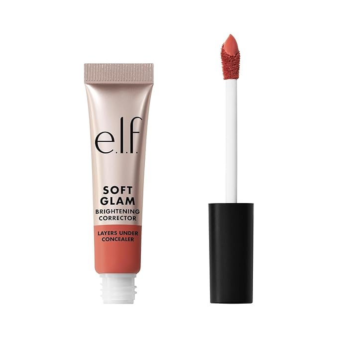 e.l.f. Soft Glam Brightening Corrector, Helps Minimize Dark Circles & Discoloration, Hydrating With A Natural Finish, Vegan & Cruelty-Free, Dark Pink