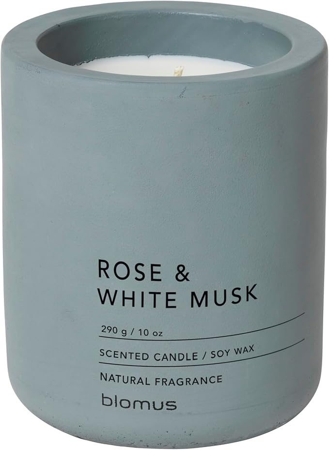 Blomus Fraga Scented Candle Flintstone L Soy Wax Concrete