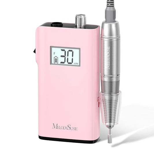MelodySusie Entry-Level Clip-On Cordless Nail Drill, SC320H 30000RPM Popular Classic E-File with LCD Display for Manicure Shaping & Gel Removal, Perfect for Training, Nail Art Practice & Home Use