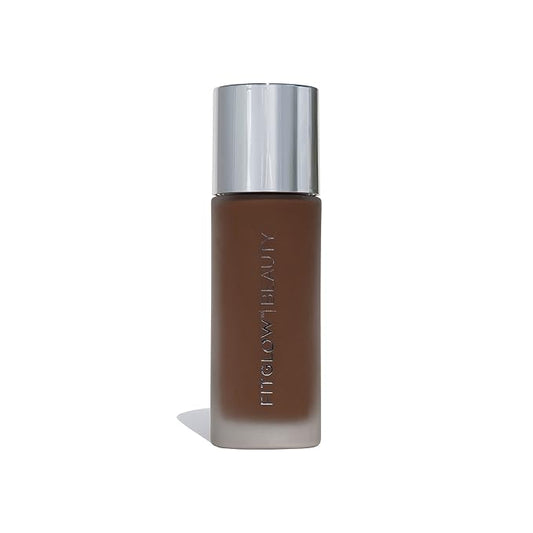 Fitglow Beauty Foundation+ | Vegan Skin-Treating Foundation with Peptides & Plant Collagen | Buildable Medium-Full Coverage, Natural Finish | Hydrating, Anti-Aging, Pore-Friendly | F7.5-30ml