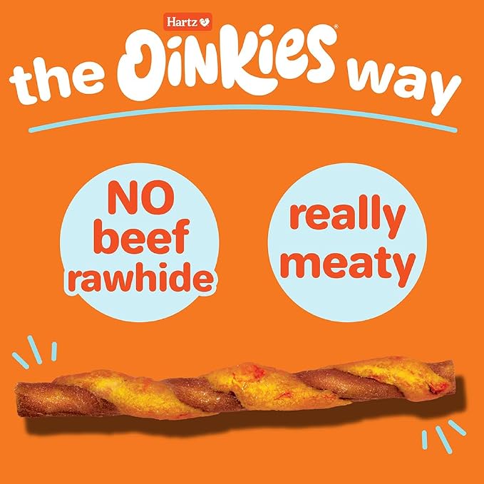 Oinkies Tender Twirls + Collagen Rawhide‑Free Dog Chews, 20 Count