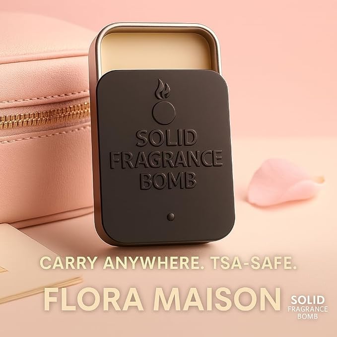 – Premium All-Natural Solid Cologne for Men & Women | Long-Lasting, TSA-Safe, Alcohol-Free, Halal, Handmade Travel Fragrance Balm (Flora Masion)