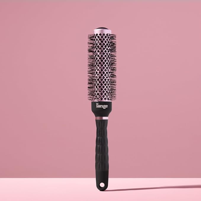 L'ANGE HAIR VolumePro Extra-Long Ceramic Ionic Round Brush, Black | For Blow Drying, Curling & Styling | Adds Volume, Reduces Frizz & Boosts Shine | Ideal for Extra-Long Hair (33mm)