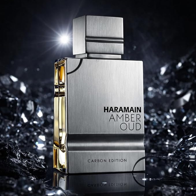 Al Haramain Amber Oud Carbon Edition Eau De Parfum Spray 60ml (2.0 oz) - Long-Lasting Men’s Cologne, Woody Aromatic Arabian Perfume with Premium Arabic Fragrance for Men
