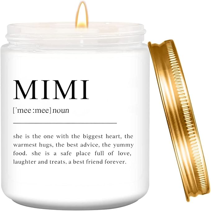 LEIOH Mimi Gifts Mothers Day Gifts for Mimi,Mimis Grandma Grandmother Christmas Birthday Present Lavender Jar Candle