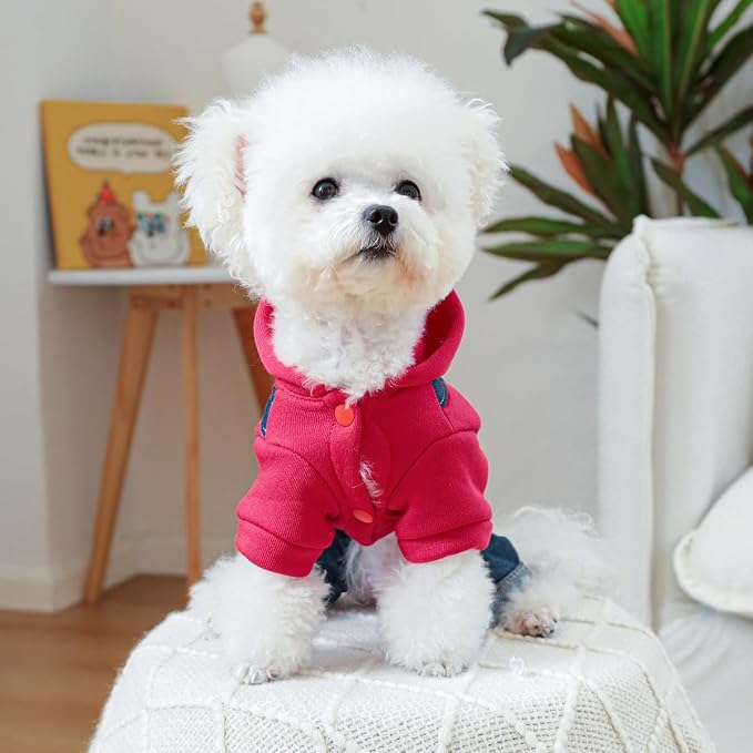 Dog Stylish Overalls Comfortable Puppy One Piece Outfits Summer Bib Overalls for Small Dogs Cute Pet Jumpsuit Onesie Chihuahua Yorkies Birthday Holiday Clothes Costume