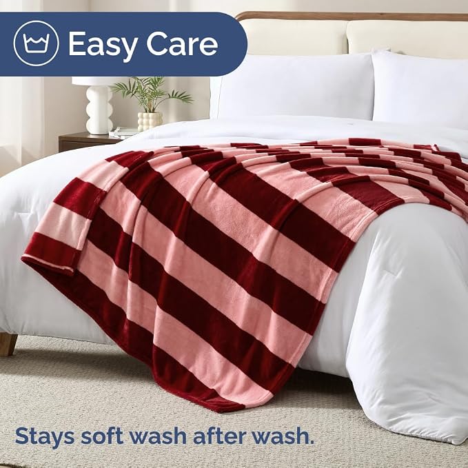 Ultra Soft Fleece Blanket - Flannel Fleece Luxury Blanket - Lightweight for Couch Bed Chair - Thick, Warm and Breathable - All Season Cozy Fuzzy, Anti-Static Microplush Bedding, Queen, Design 321
