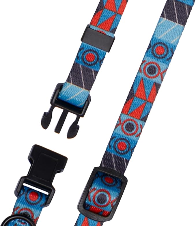 CollarDirect Nylon Dog Collar with Buckle Tribal Pattern Puppy Adjustable Collars for Dogs Small Medium Large (Pattern 1, Neck Fit 10"-13"