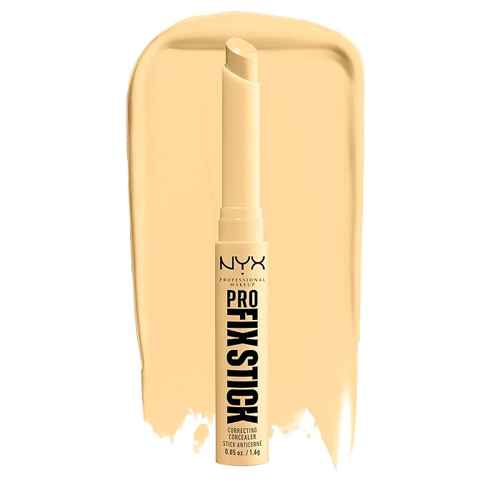 NYX PROFESSIONAL MAKEUP Pro Fix Stick Correcting Concealer, Buildable Medium Coverage Concealer Stick - Yellow
