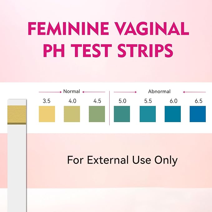 Vaginal pH Test Strips for Woman, 50 ct Yeast Infection & BV Monitor Test | At Home Feminine pH Test Kit, Reliable Women pH Testing for Acidity & Alkalinity Balance