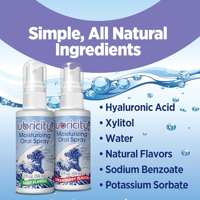 Lubricity Xtra Dry Mouth Spray - Advanced Formula - Hyaluronic Acid and Xylitol, Saliva Substitute Moisturizing Oral Spray, The Most Satisfactory Solution in Dry Mouth Products (2 Fl. Oz., Strawberry)