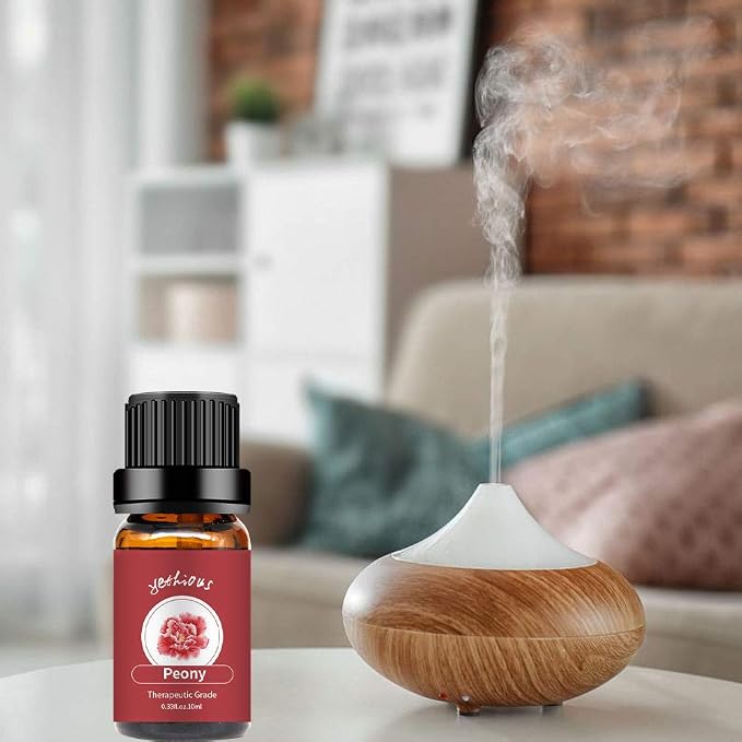 yethious Peony Essential Oils for Diffuser & Aromatherapy Pure Peony Oil for Skin - 10ML