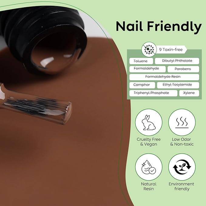 Luxbon 6 pcs Gel Nail Polish Set - Fall Color Set Long Lasting Autumn Gel Polish, uv led Soak Off Nail Art Designs Manicure Kit 023