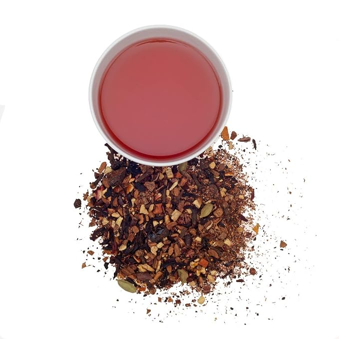 Harney & Sons Mulled Plum Cider, 4oz Loose Leaf Herbal Tea with Cinnamon, Rooibos, Apple Pieces, and Plum