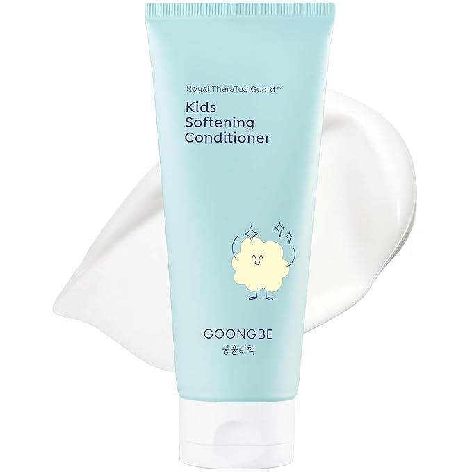 GOONGBE Kids Detangling Conditioner – Silicone-Free Softening for Frizzy Tangle-Prone Hair – Lightweight Non-Greasy with Triple Oil Complex (Macadamia, Sunflower, Oat), Allergen-Free 6.76 fl oz