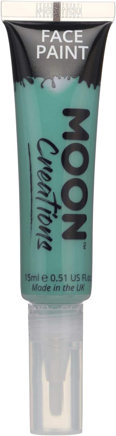 Face & Body Paint with Brush Applicator by Moon Creations - 0.50fl oz - Turquoise